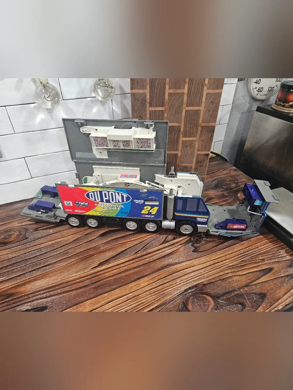 DuPont Nascar Micro Machines Semi Truck Track Playset Jeff Gordan Hasbro